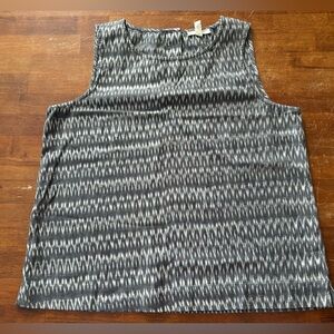 Eileen Fisher Linen Design Tank Top Women’s S